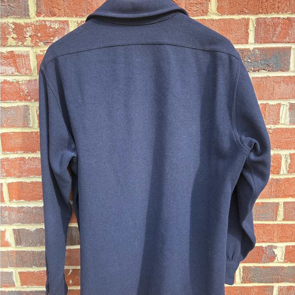 Pendleton Vintage Navy Wool Button-Down Shirt Jac… - image 2